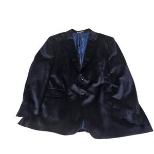 Stacey Adams Men's Velvet Blazer 56R Blue